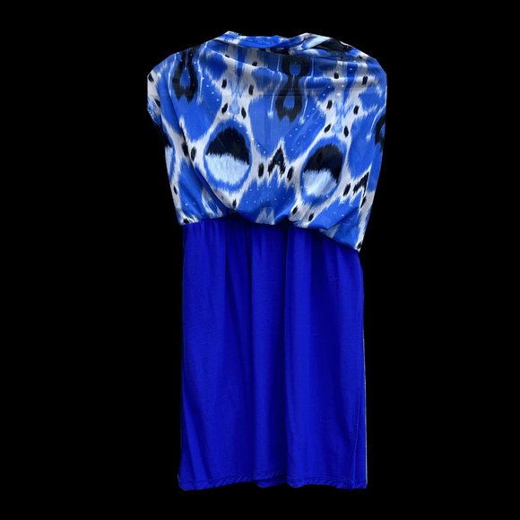 INC International Concepts Blue & Black Sundress - PM - Picture 4 of 6